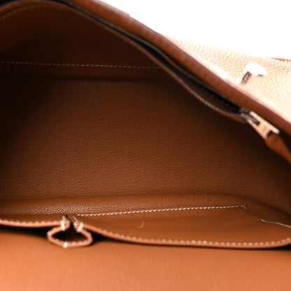 Hermes Taurillon Clemence Jypsiere 28 Gold 5 of 10