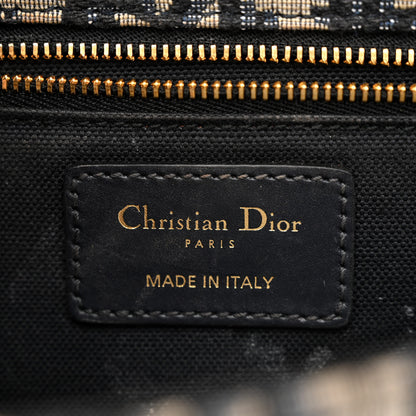 Christian Dior Oblique 30 Montaigne Flap Bag Blue 6 of 14