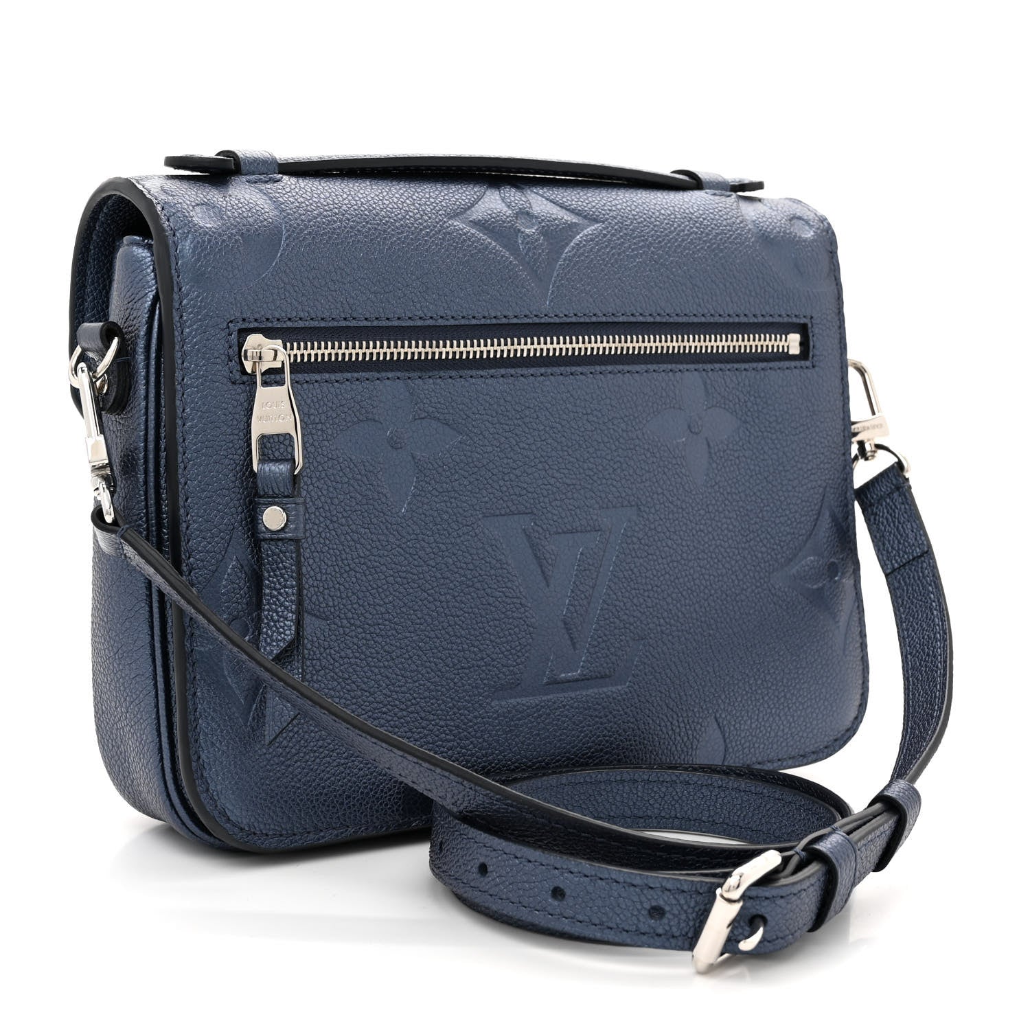 Louis Vuitton Metallic Empreinte Monogram Giant Pochette Metis Navy Nacre 3 of 10