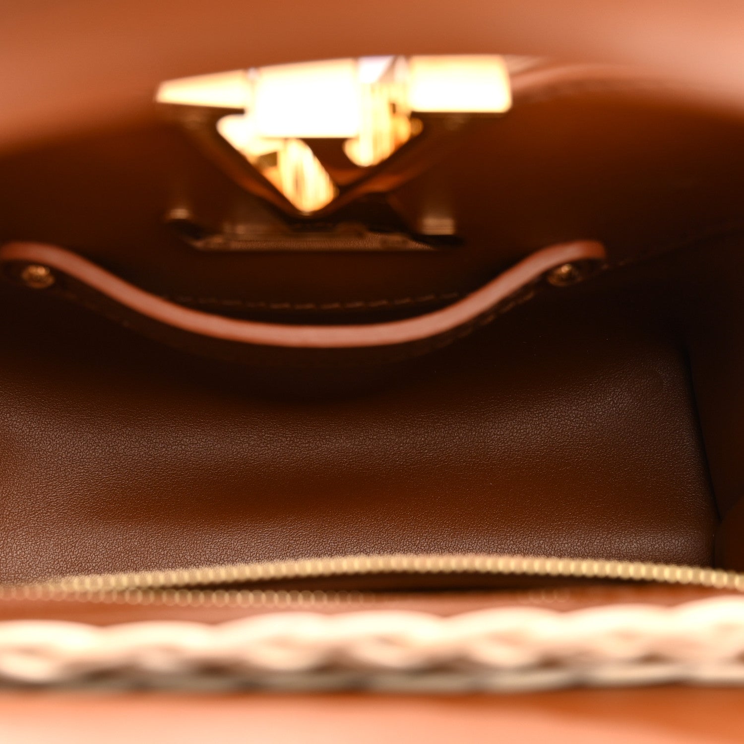 Louis Vuitton Rattan Calfskin Capucines Mini Brown 5 of 10