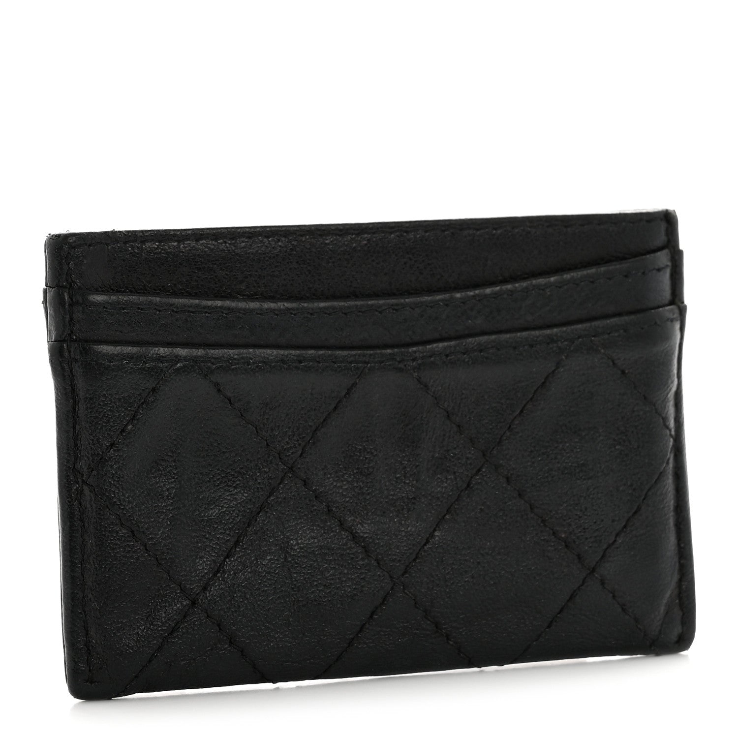Chanel Goatskin Quilted Card Holder Black 3 of 12