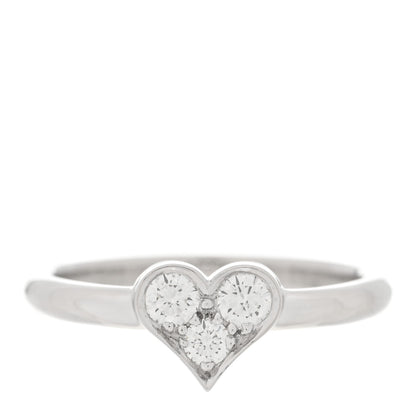 Tiffany Platinum Diamond Hearts Ring 49 5 1 of 5