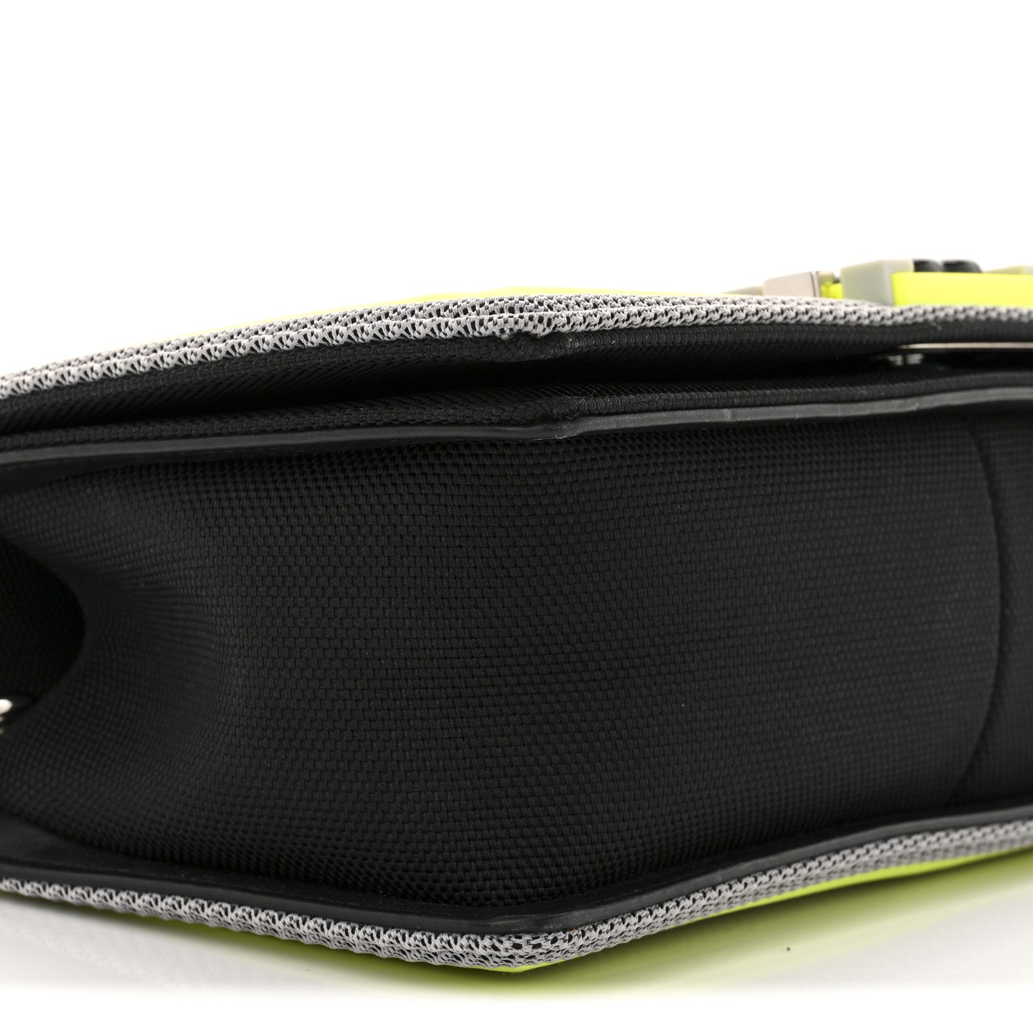 Chanel Canvas Quilted Medium Fluo Boy Flap Black Grey Yellow 9 of 12