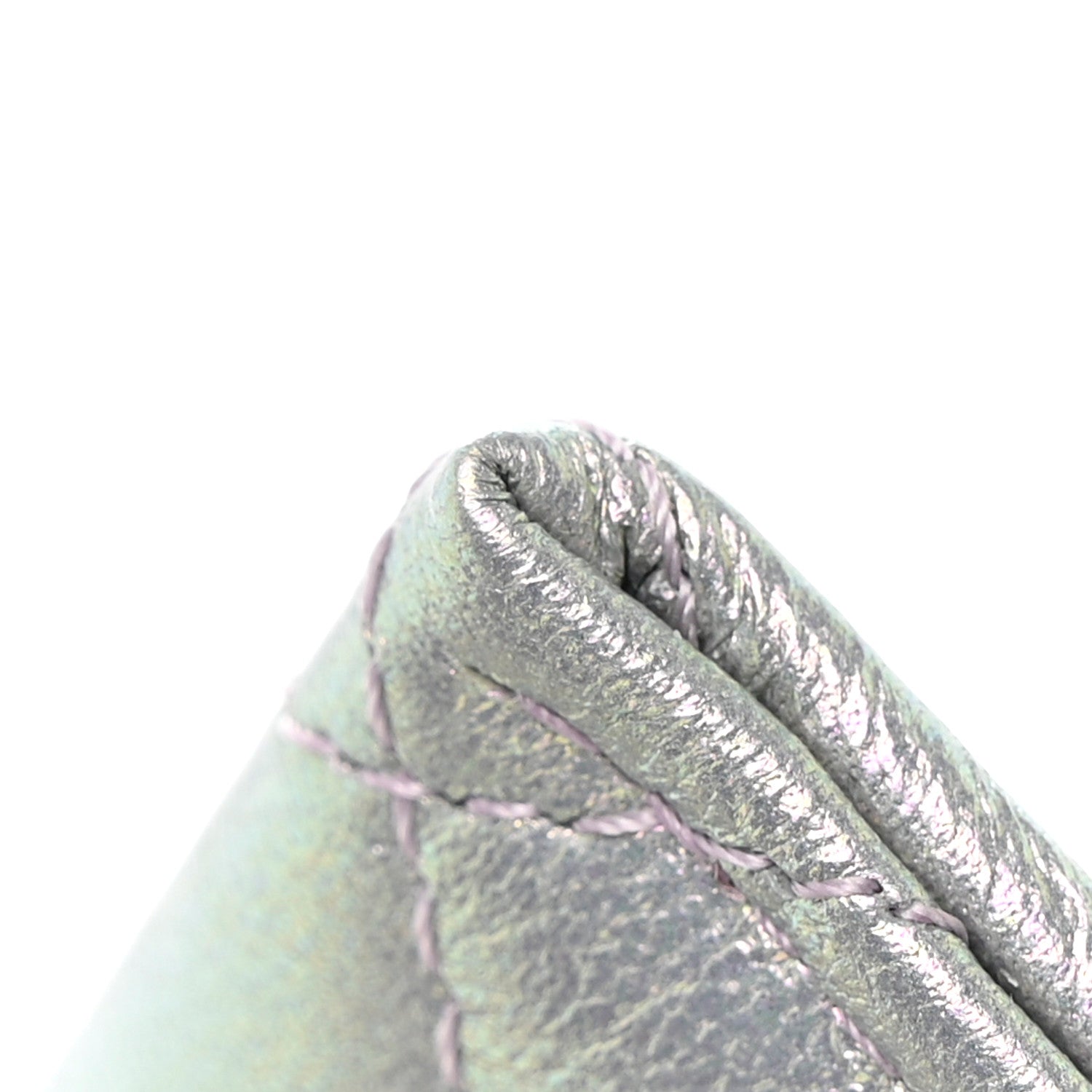 Chanel Iridescent Calfskin Quilted Card Holder Light Purple 9 of 10