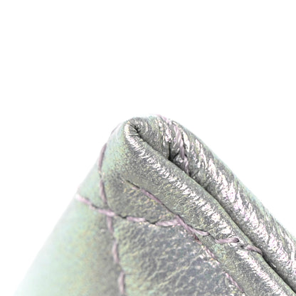 Chanel Iridescent Calfskin Quilted Card Holder Light Purple 9 of 10