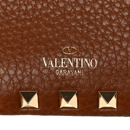 Valentino Garavani Pebbled Calfskin Small Rockstud Flip Lock Shoulder Bag Selleria 6 of 10