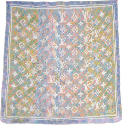 Louis Vuitton Silk Monogram Richard Prince Watercolor Scarf 2 of 3