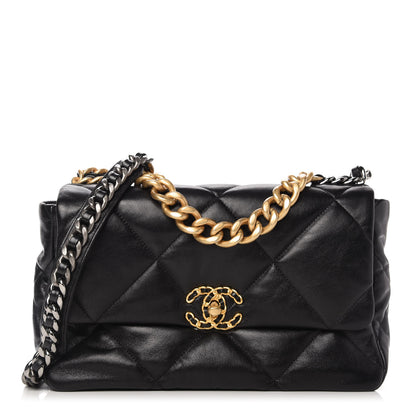 Chanel Lambskin Quilted Large Chanel 19 Flap Black 1 of 11