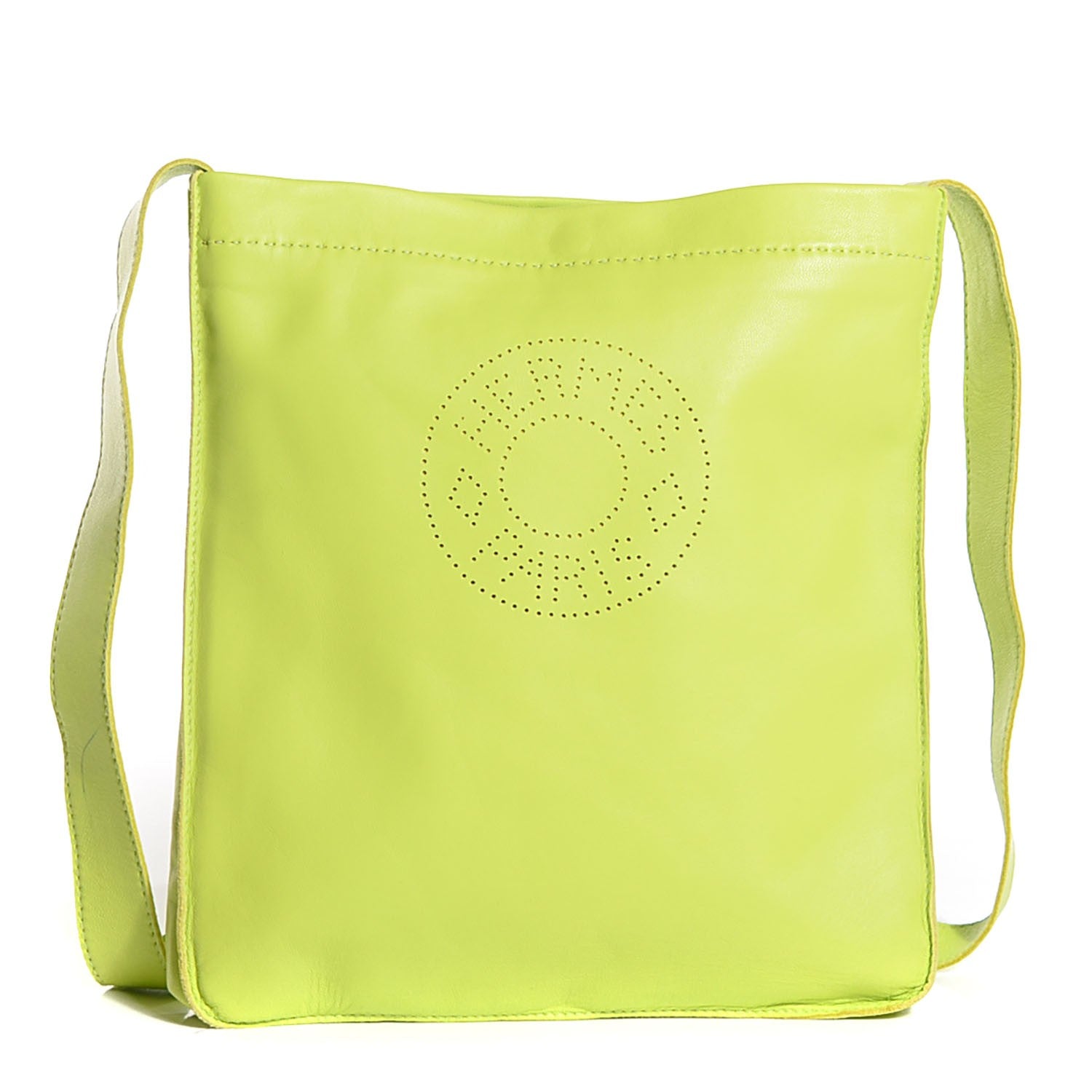 Hermes Lambskin Clou De Selle Pouch Kiwi 1 of 7