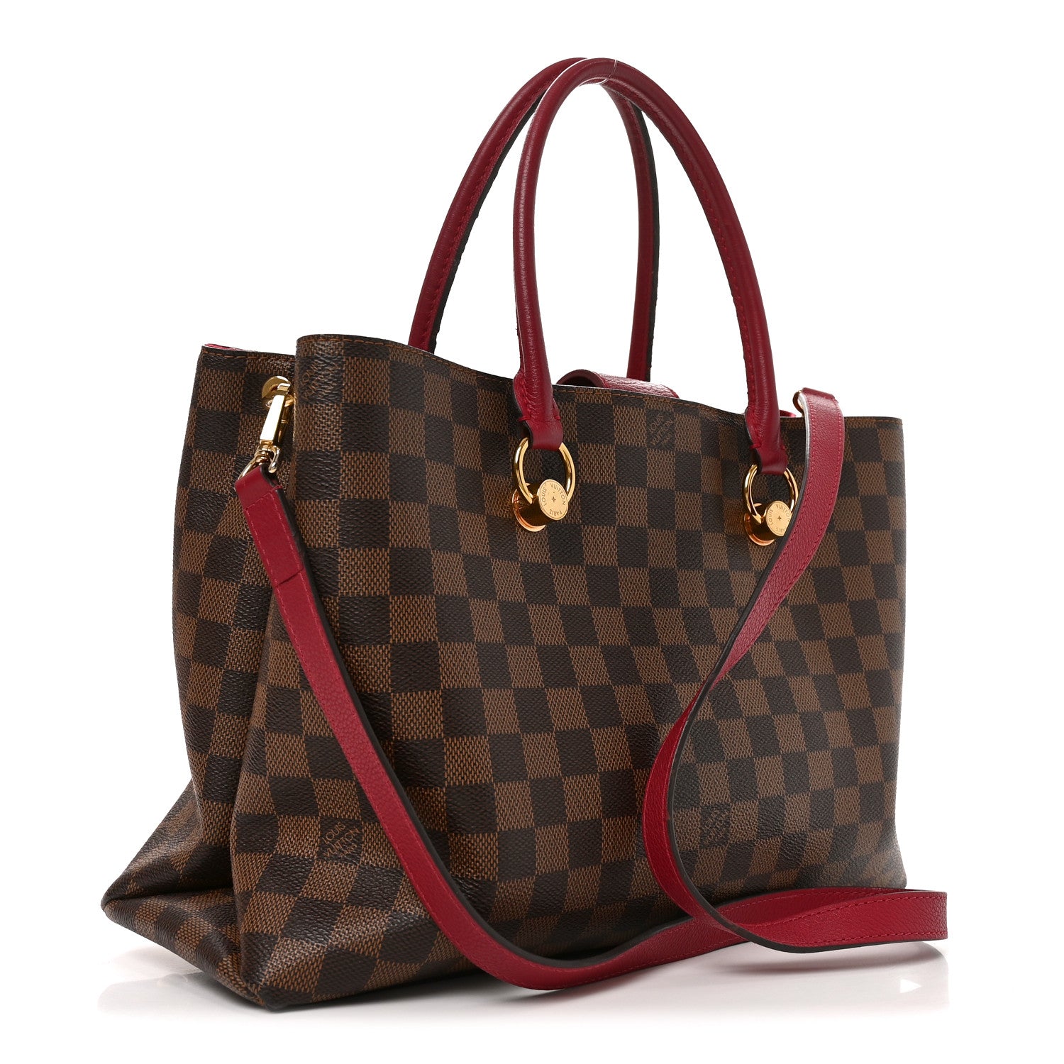 Louis Vuitton Damier Ebene LV Riverside Lie De Vin 3 of 10
