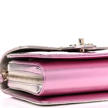 Chanel Metallic Lambskin Like A Wallet Flap Golden Pink 8 of 17
