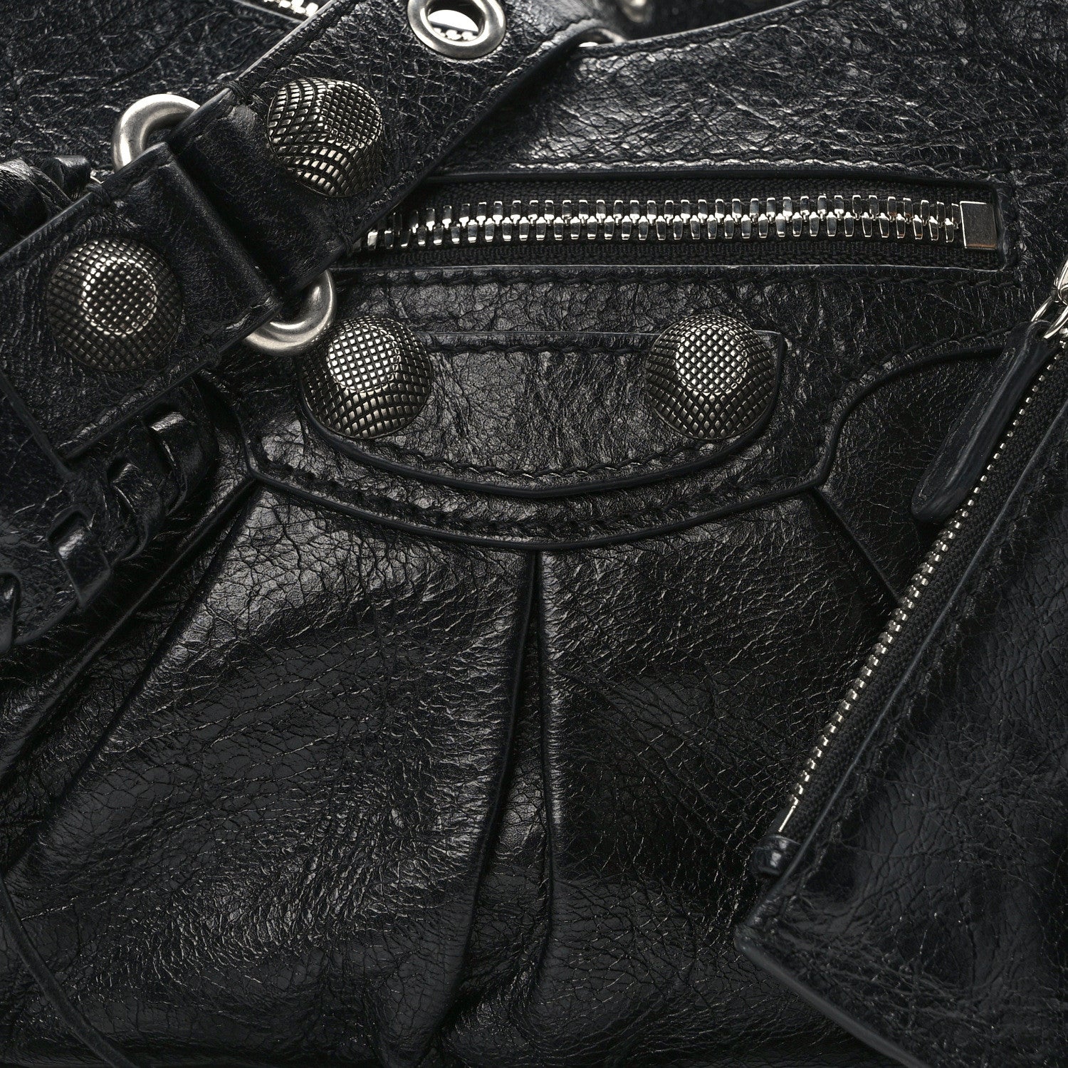 Balenciaga Agneau Arena Small Le Cagole Shoulder Bag Black 8 of 15