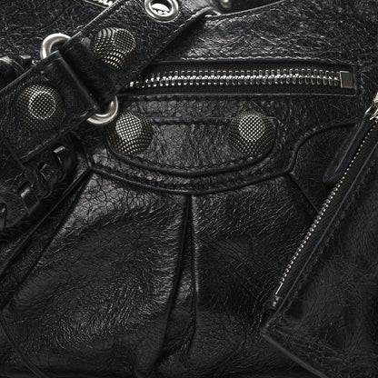 Balenciaga Agneau Arena Small Le Cagole Shoulder Bag Black 8 of 15