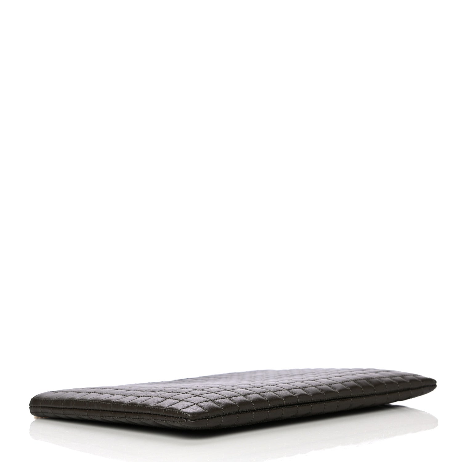 Celine Calfskin Quilted C Charm Pouch Khaki 4 of 13