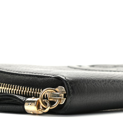 Gucci Pebbled Calfskin Soho Zip Around Wallet Black 6 of 10