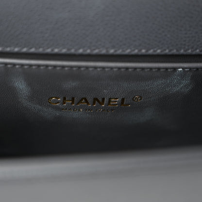 Chanel Caviar Quilted Medium Boy Flap Dark Grey 6 of 10