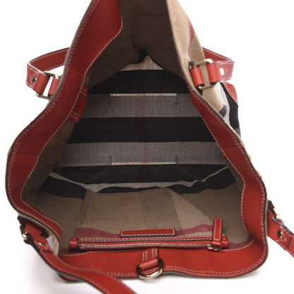 Burberry Canvas Mega Check Medium Maidstone Cadmium Red 5 of 12