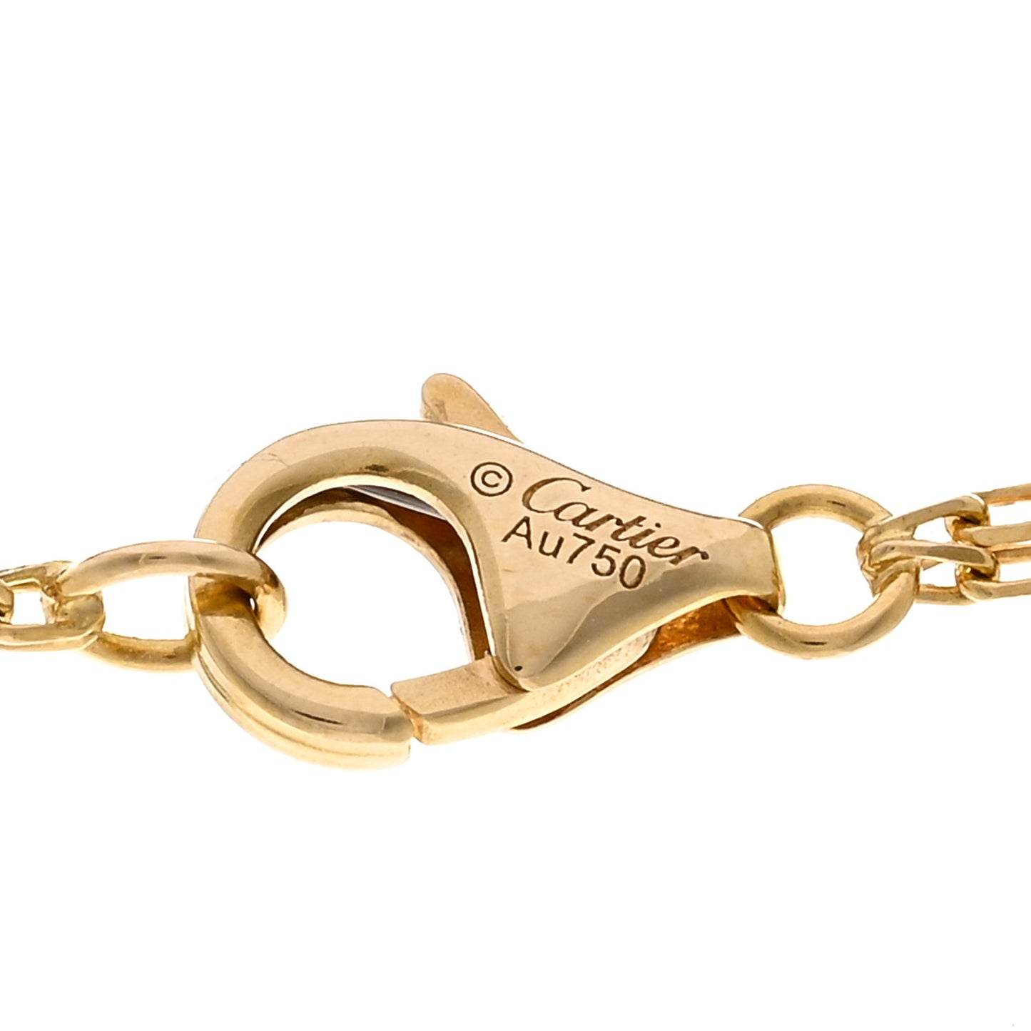 18K Yellow Gold 2 Diamond LOVE Necklace