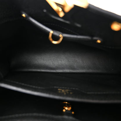 Louis Vuitton Taurillon Studded Capucines PM Black 5 of 10