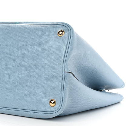 Prada Saffiano Cuir Medium Double Bag Astrale Blue 9 of 9