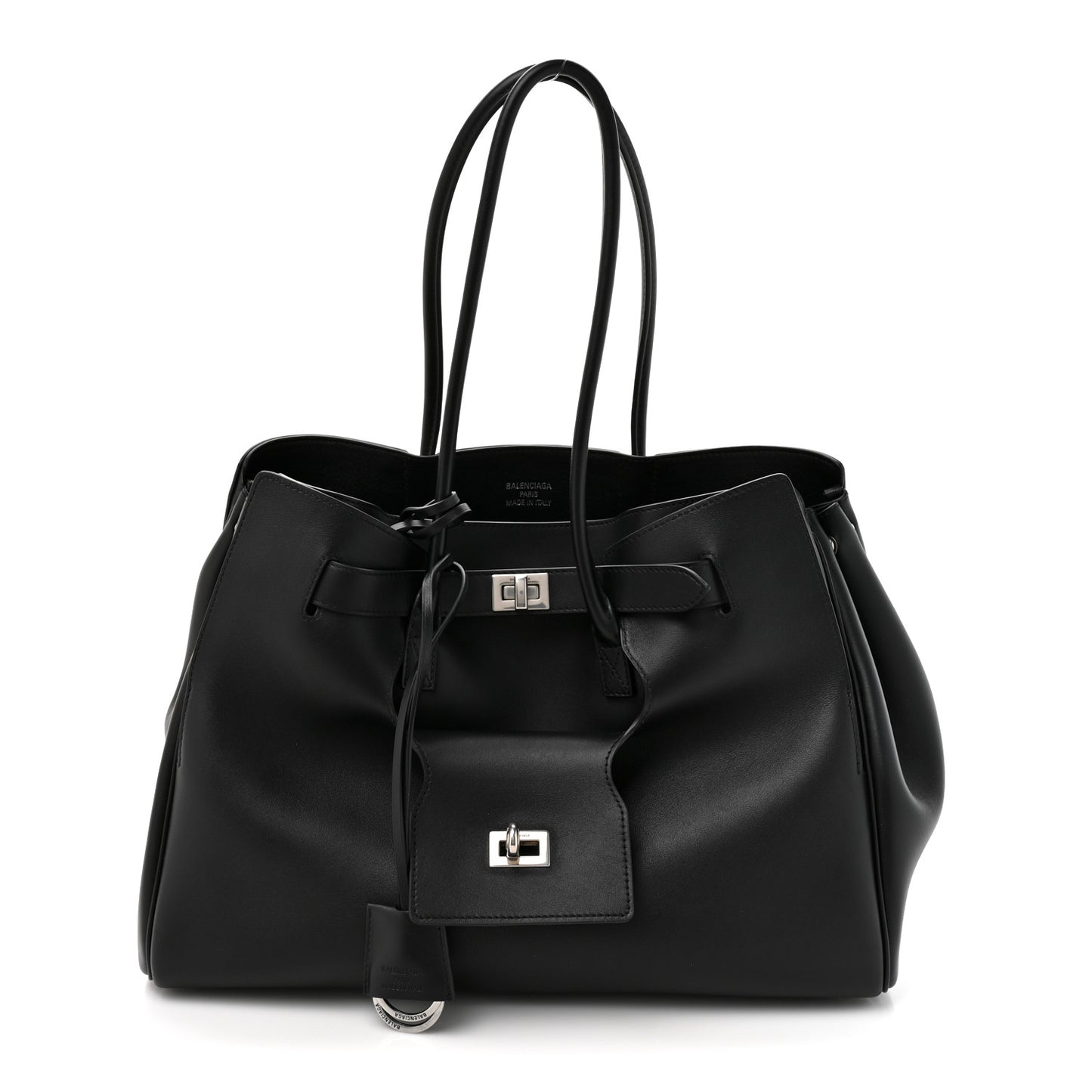 Smooth Calfskin Medium Bel Air Carry All Bag Black