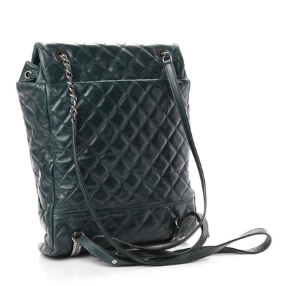 Chanel Calfskin Quilted Large Salzburg Mountain Backpack Dark Green 3 of 13