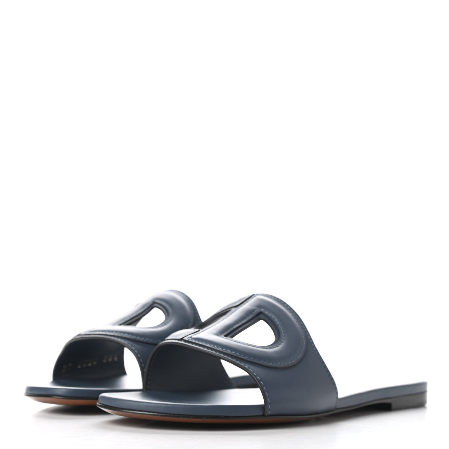 Christian Dior Calfskin D-Club Mule Sandal 36.5 Navy 3 of 9