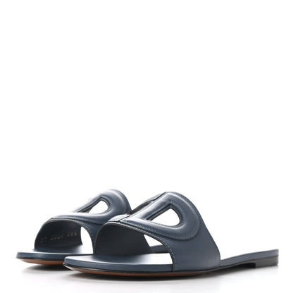 Christian Dior Calfskin D-Club Mule Sandal 36.5 Navy 3 of 9