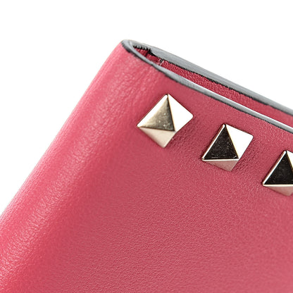 Valentino Garavani Vitello Rockstud Coin Case Card Holder Shadow Pink 9 of 14