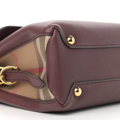 Burberry Derby Calfskin House Check Small Camberley Mahogany Red 5 of 11