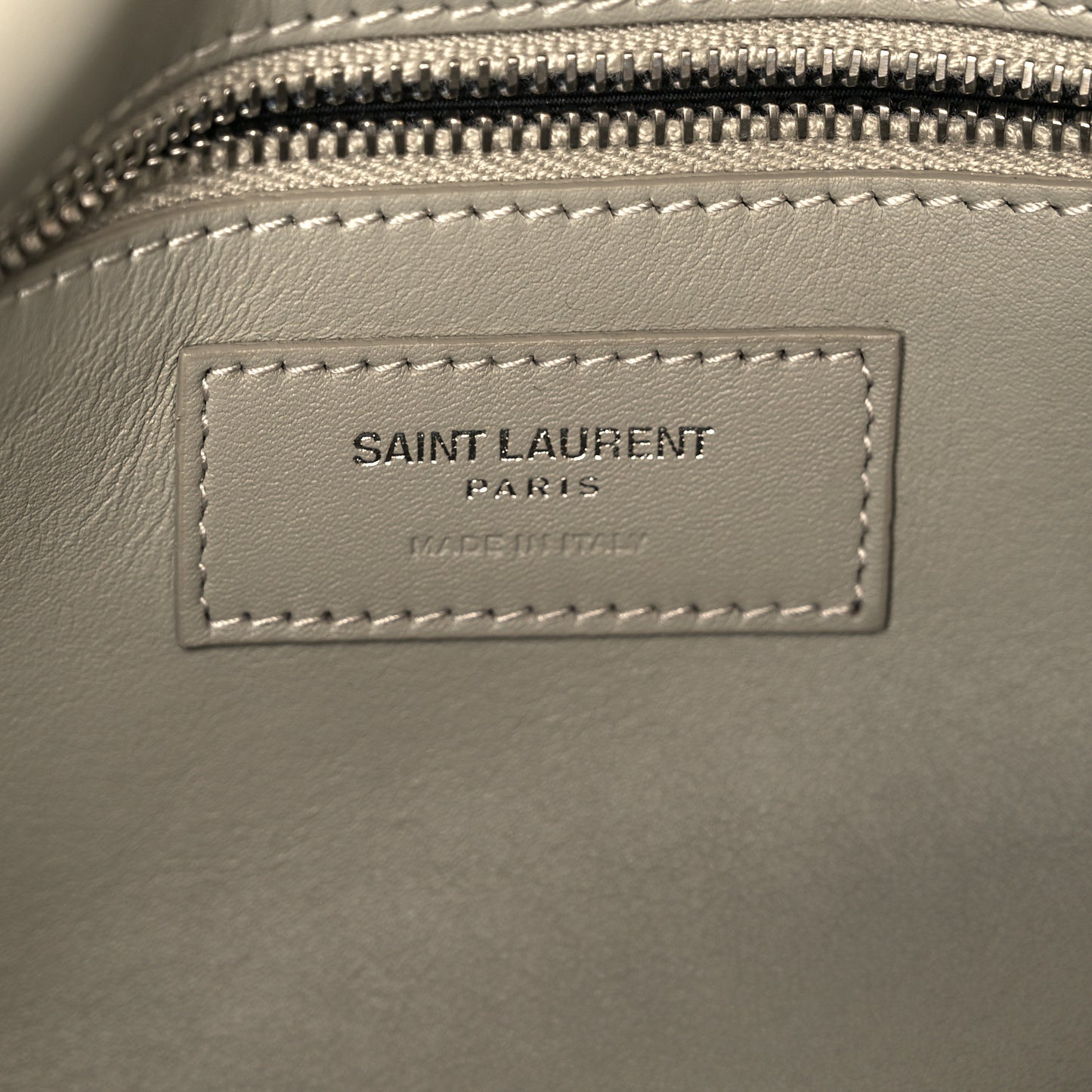 Calfskin Shearling Monogram Medium Niki Chain Satchel Grey