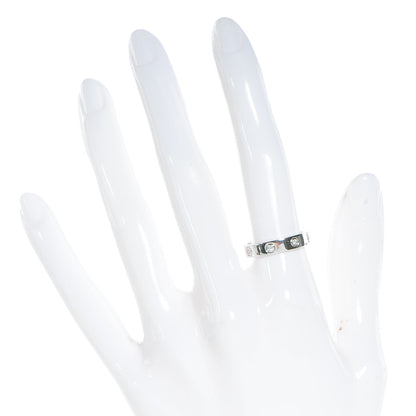 Cartier 18K White Gold 8 Diamond 4mm LOVE Wedding Band Ring 54 6.75 2 of 5