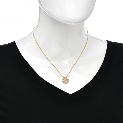 Van Cleef & Arpels 18K Yellow Gold Diamond Vintage Alhambra Pendant Necklace 2 of 4
