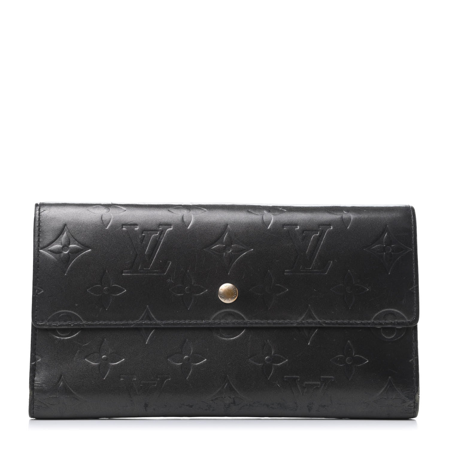 Louis Vuitton Mat Monogram Porte Tresor International Black 1 of 9