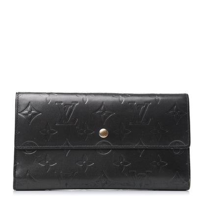 Louis Vuitton Mat Monogram Porte Tresor International Black 1 of 9