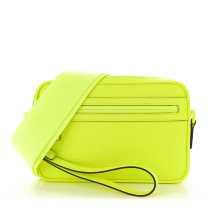 Gucci Rubber Effect Monogram GG Crossbody Bag Fluorescent Yellow 1 of 13