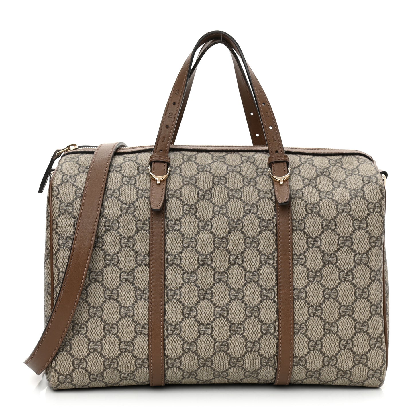 GG Supreme Monogram Margaux Calfskin Medium Nice Boston Beige Ebony Acero