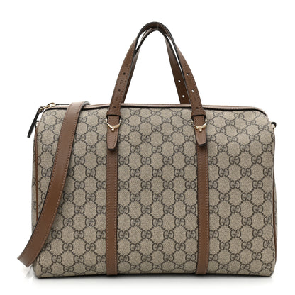Gucci GG Supreme Monogram Margaux Calfskin Medium Nice Boston Beige Ebony Acero 1 of 12