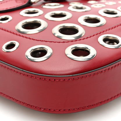 Gucci Calfskin Ha Ha Ha Jackie 1961 Eyelet Hobo Cherry Red 9 of 9