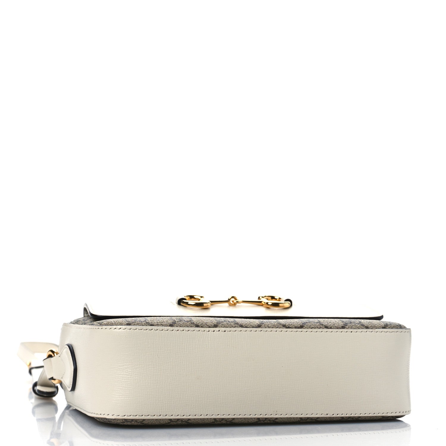 Gucci GG Supreme Monogram Small Horsebit 1955 Shoulder Bag Beige Mystic White 4 of 9