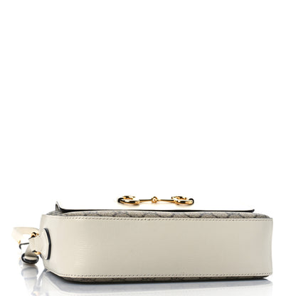 Gucci GG Supreme Monogram Small Horsebit 1955 Shoulder Bag Beige Mystic White 4 of 9