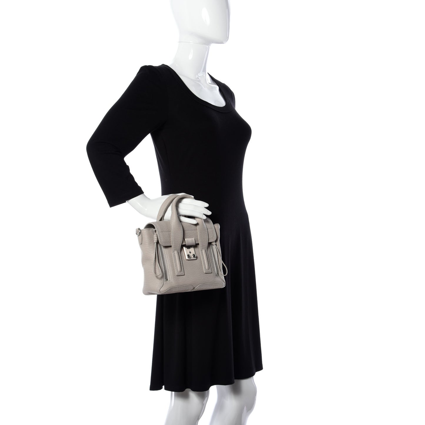 Textured Calfskin Mini Pashli Satchel Feather