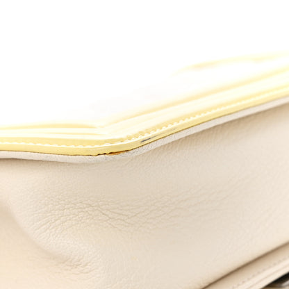 Chanel Goatskin Quilted Patent Small Duo Boy Flap White 10 of 12
