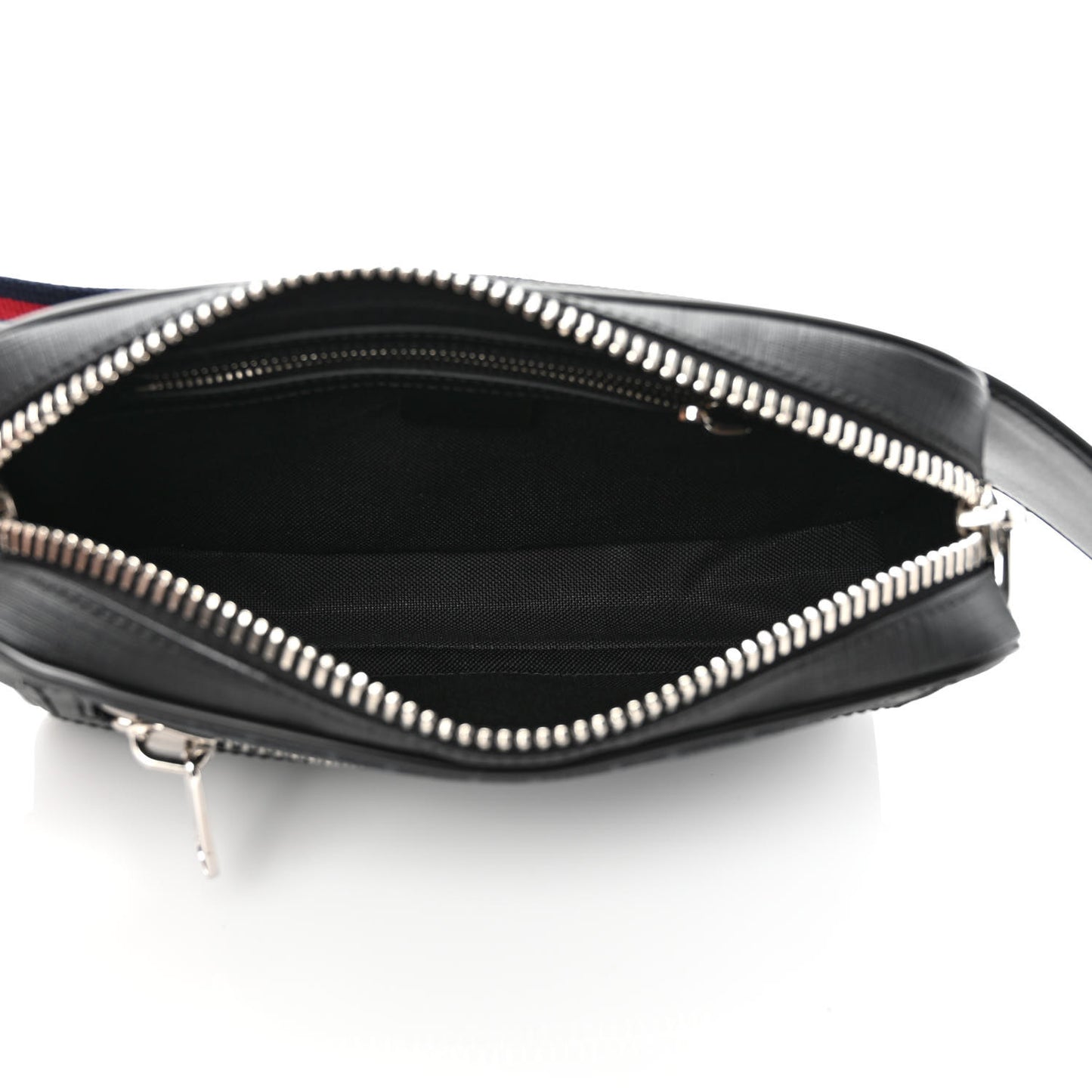 Soft GG Supreme Monogram Web Belt Bag Black Grey