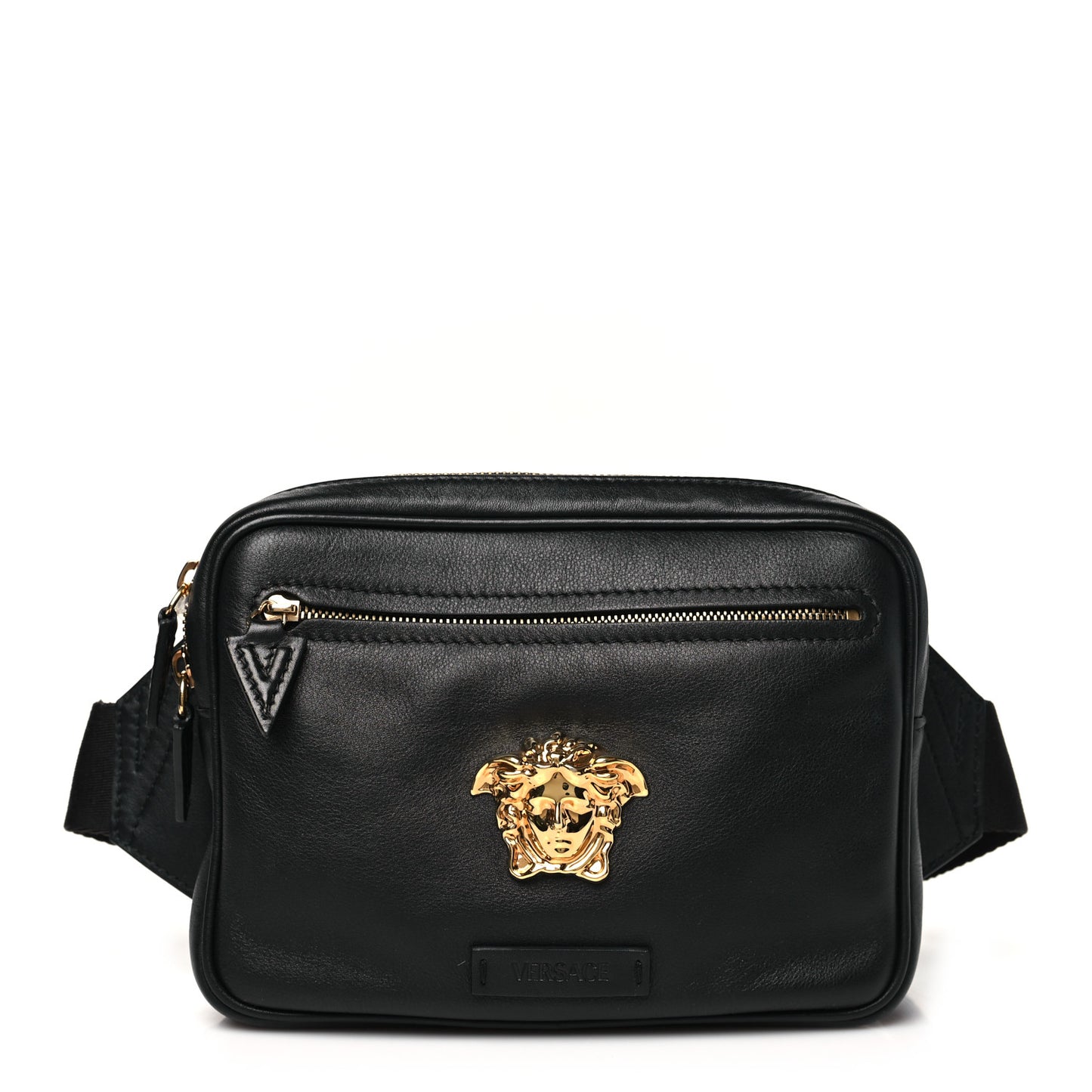 Calfskin Medusa Belt Bag Black