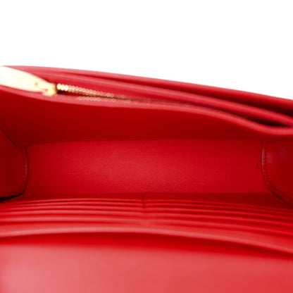 Christian Louboutin Calfskin Spikes Loubinthesky Paloma Clutch Red 5 of 12