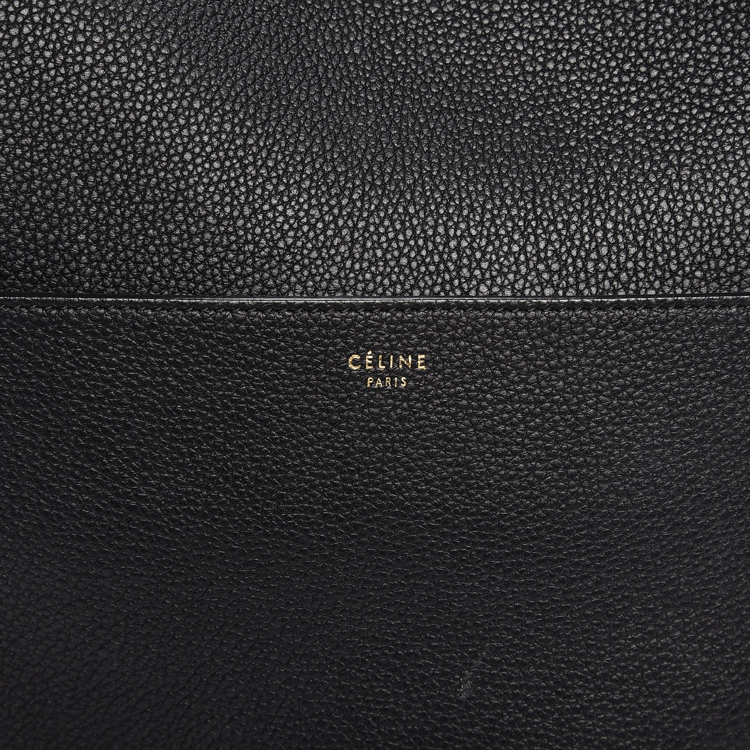 Celine Soft Grained Calfskin Sangle Bucket Bag Black 7 of 7