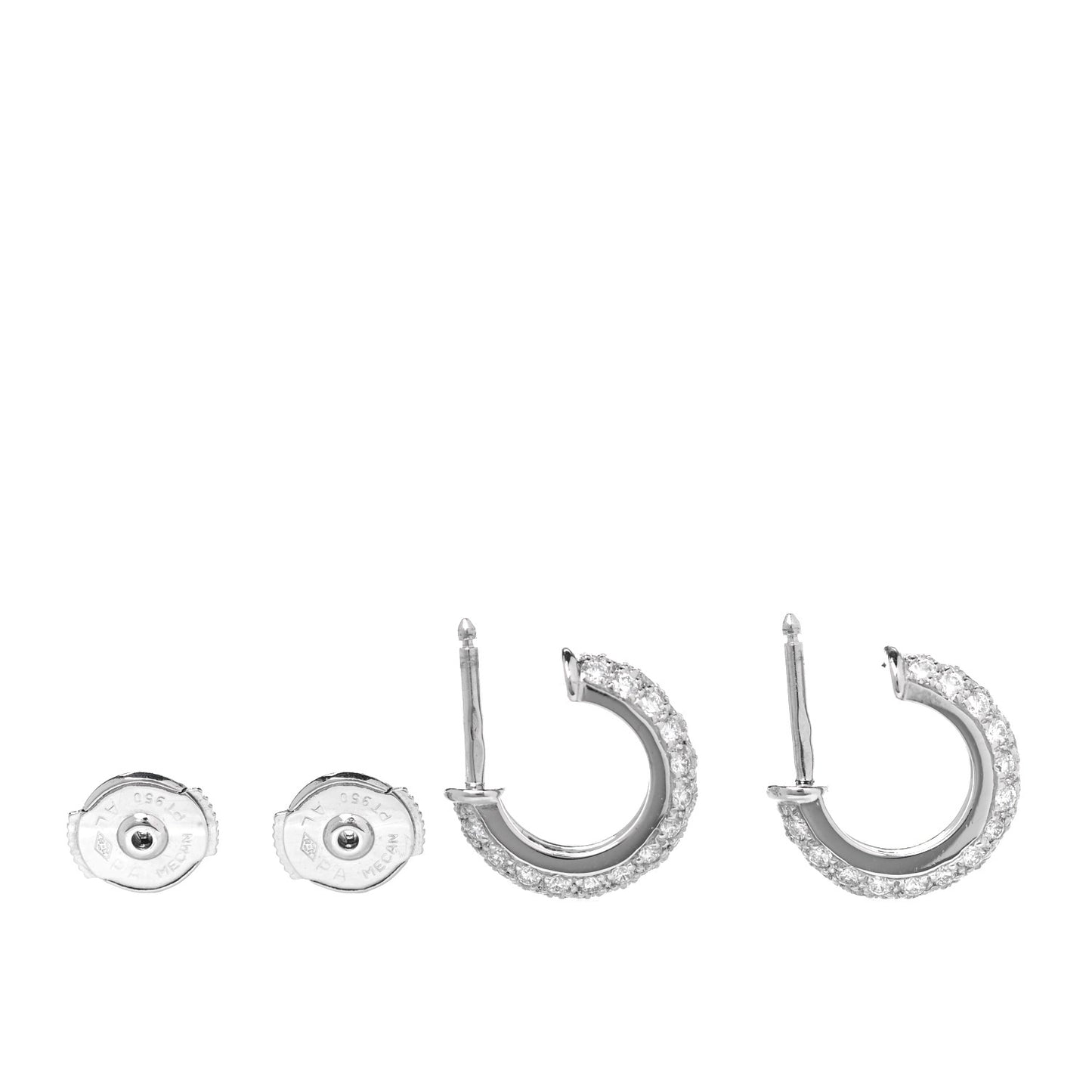 Platinum Diamond Etincelle De Cartier Hoop Earrings