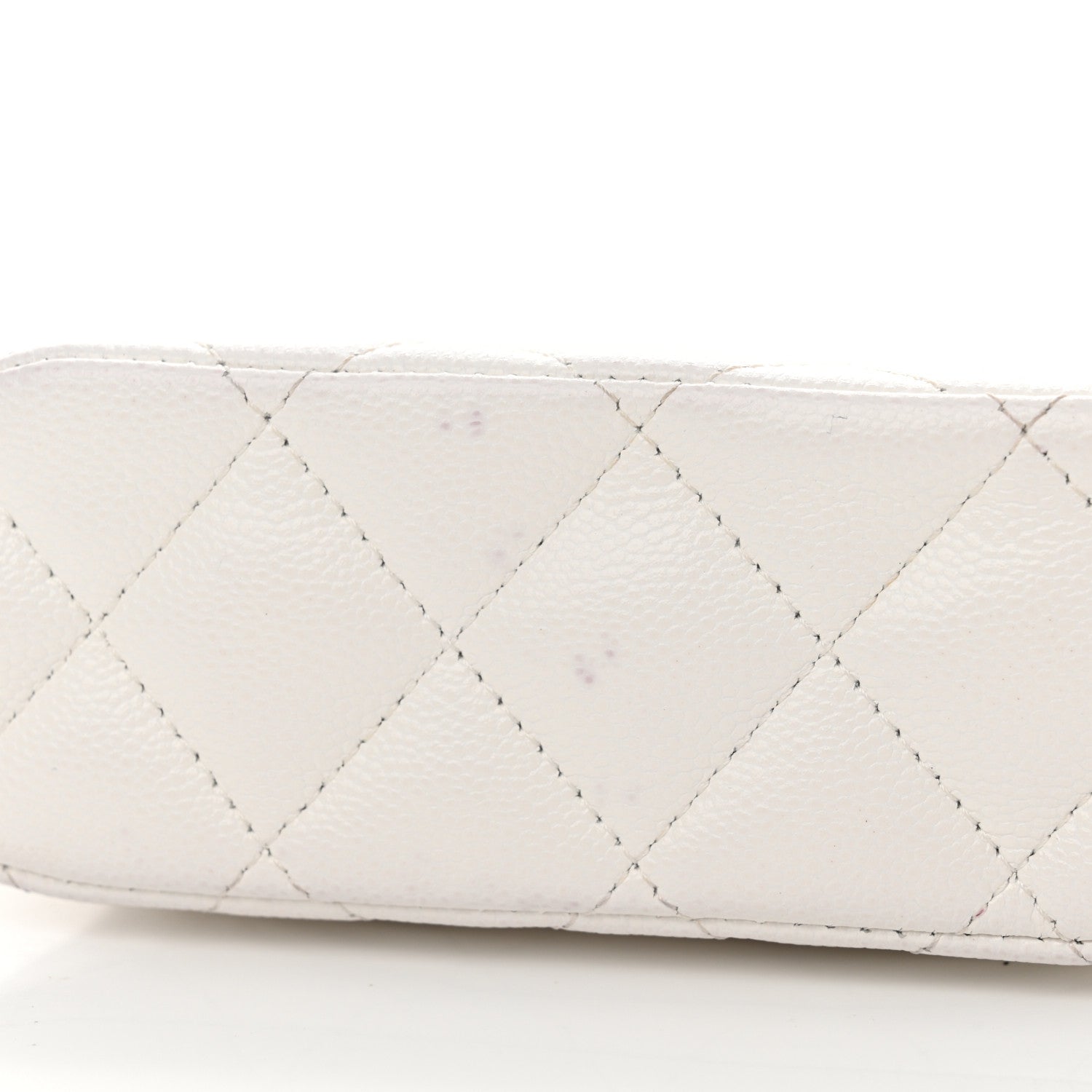 Chanel Caviar Quilted Classic Clutch with Chain White 11 of 12