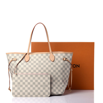 Louis Vuitton Damier Azur Neo Neverfull MM Rose Ballerine 12 of 12